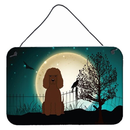 Carolines Treasures Halloween Scary Irish Water Spaniel Wall or Door Hanging Prints BB2253DS812
